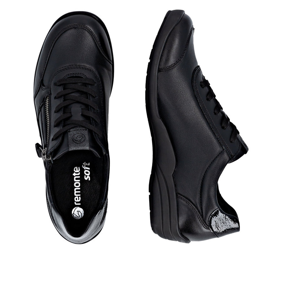 Remonte R7637-05 Wide Fit Black Shoes