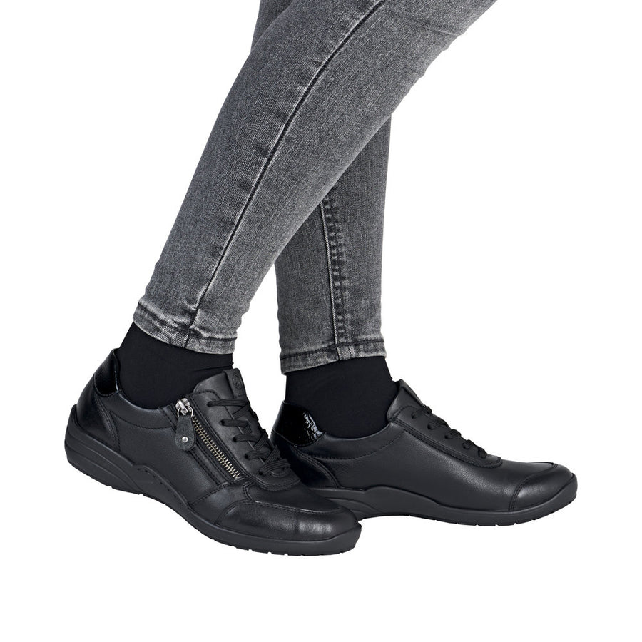 Remonte R7637-05 Wide Fit Black Shoes