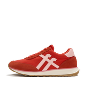 FitFlop A5P-E03 Cherry Tomato/Warm Pink Retro-Q Ff Fabric/Suede Sneakers