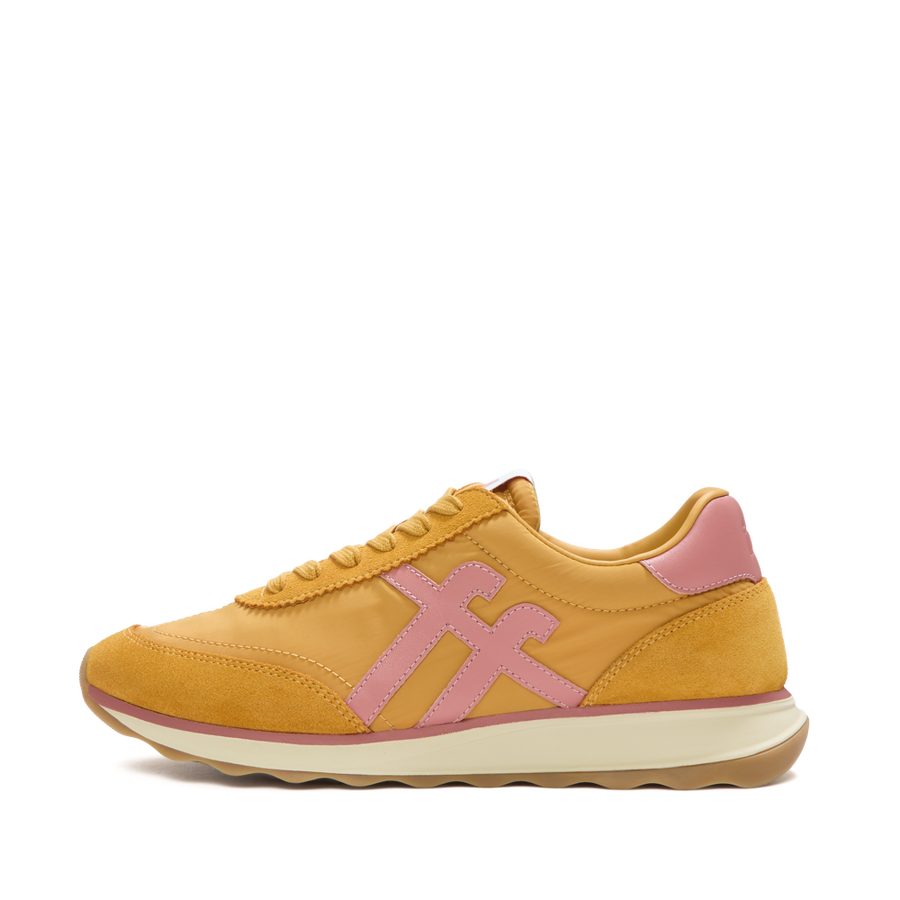 FitFlop A5P-E10 Turmeric/Desert Blush Retro-Q Ff Fabric/Suede Sneakers