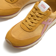 FitFlop A5P-E10 Turmeric/Desert Blush Retro-Q Ff Fabric/Suede Sneakers