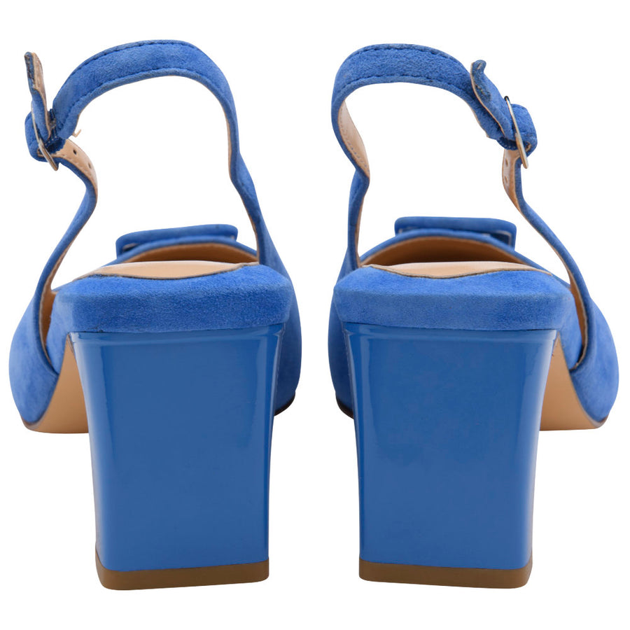 Lotus Rochelle Slingback Court - Cornflower Blue Suede - ULS623EE003