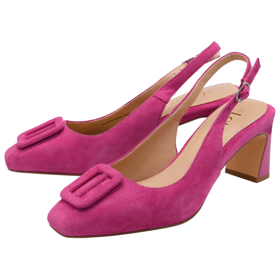 Lotus Rochelle Slingback Court - Pink Suede - ULS623KK003