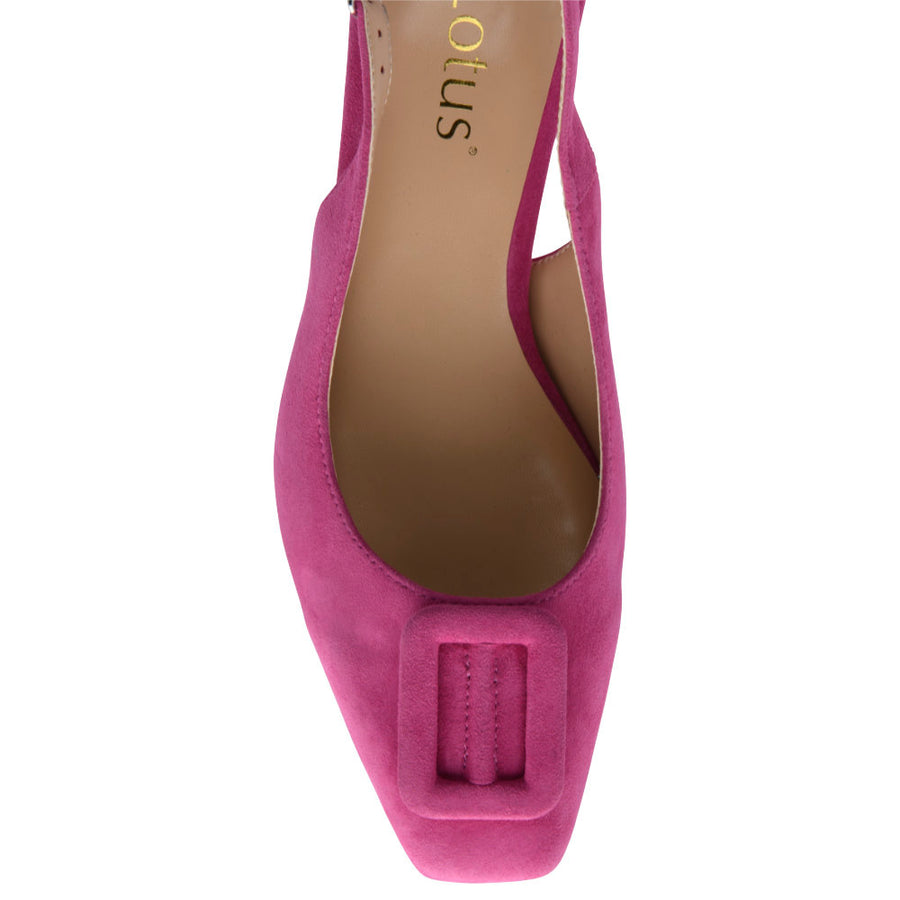 Lotus Rochelle Slingback Court - Pink Suede - ULS623KK003