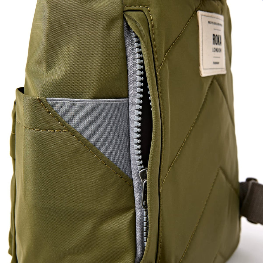 Canfield Small Backpack in Chive Nylon