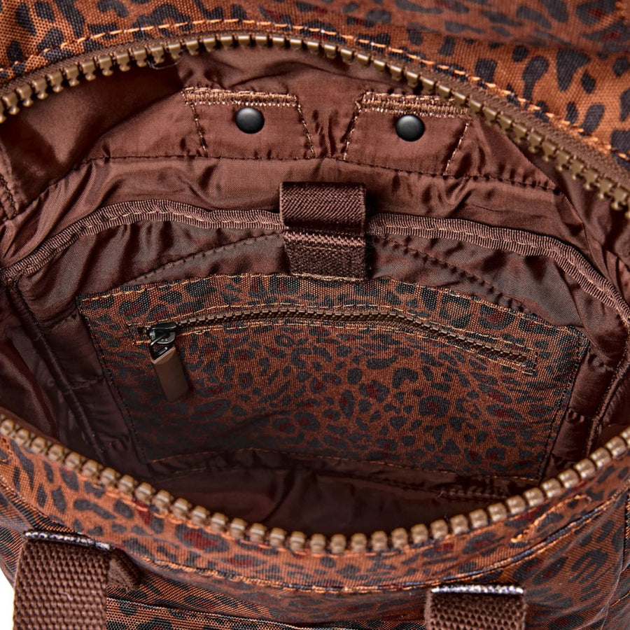 Canfield Small Backpack in Mini Leopard Canvas