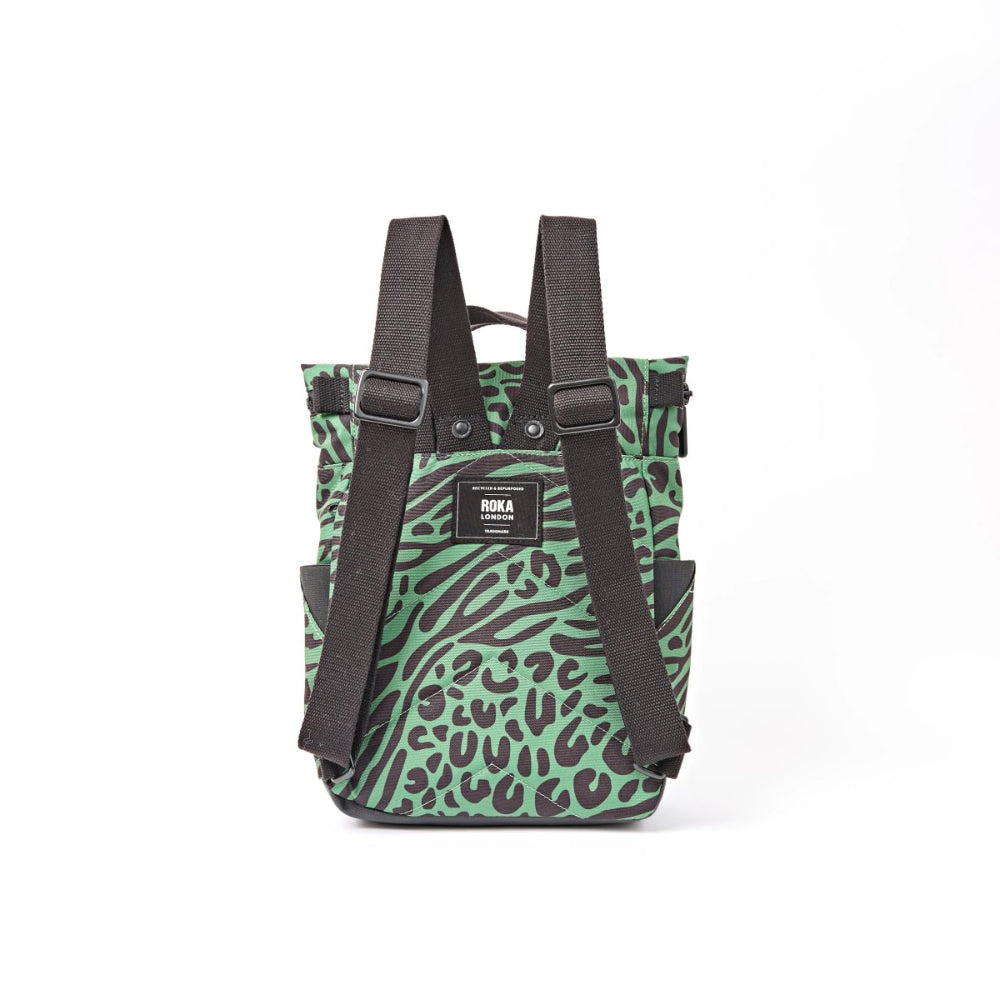 Canfield Small Backpack in Mixed Animal Artichoke Canvas