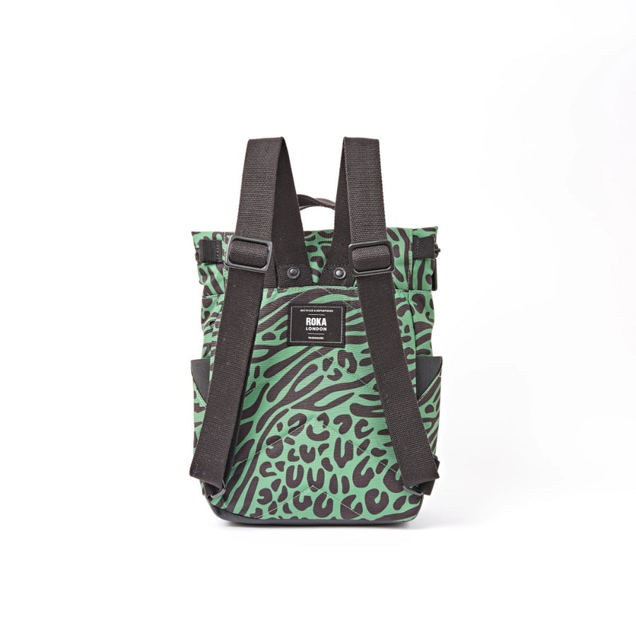 Canfield Small Backpack in Mixed Animal Artichoke Canvas