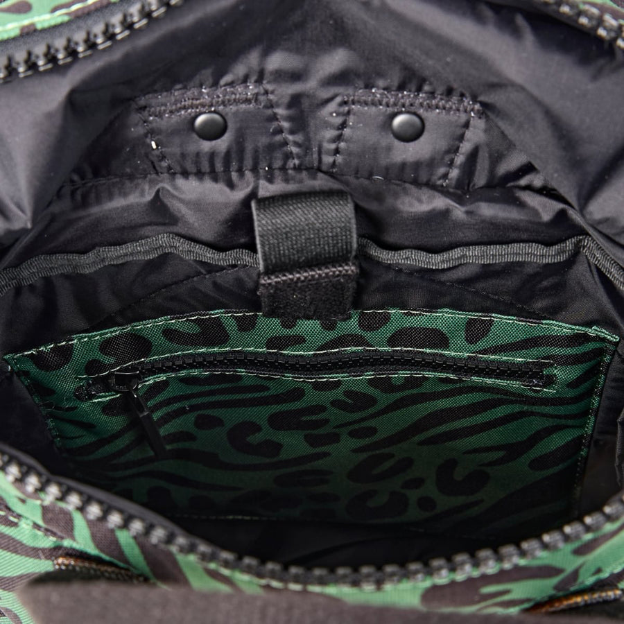 Canfield Small Backpack in Mixed Animal Artichoke Canvas