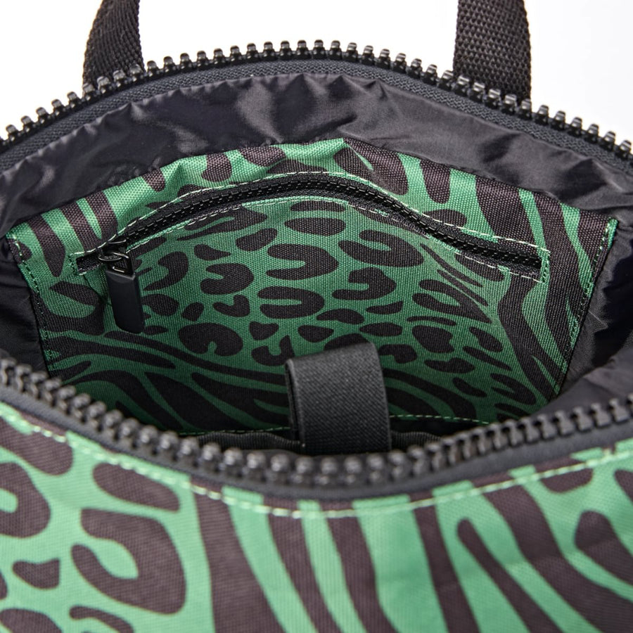 Canfield Small Backpack in Mixed Animal Artichoke Canvas