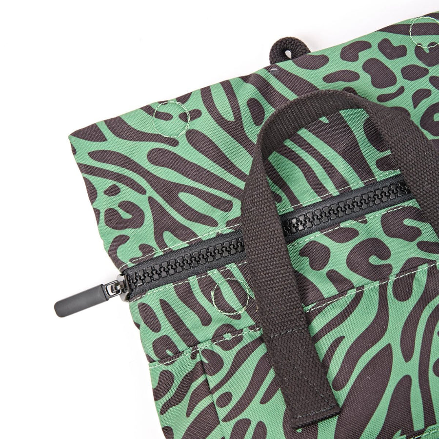 Canfield Small Backpack in Mixed Animal Artichoke Canvas