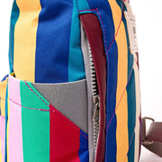 Canfield Small Backpack in Wide Multi Stripe Canvas