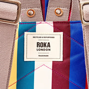Canfield Small Backpack in Wide Multi Stripe Canvas