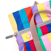 Canfield Small Backpack in Wide Multi Stripe Canvas