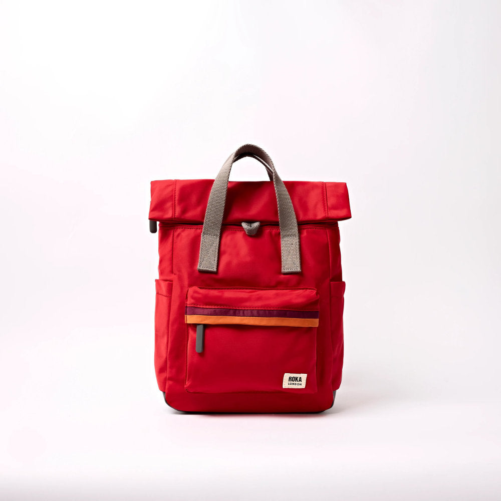 Roka Canfield Small Backpack Cranberry Stripe Nylon