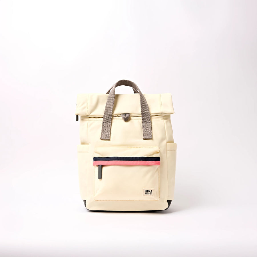 Roka Canfield B Backpack Wax Paper Stripe Nylon Small