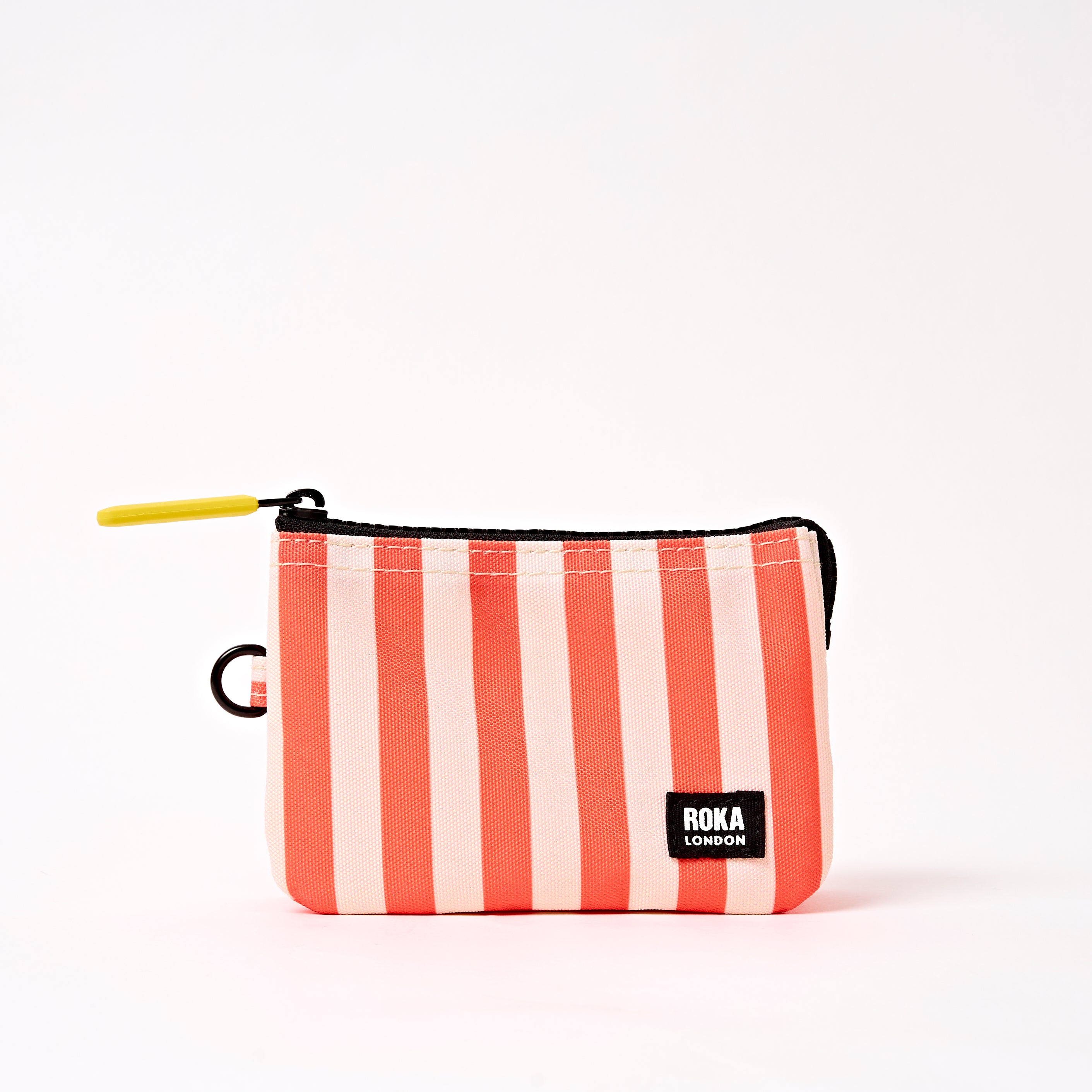 Roka Carnaby Wallet Coral Stripe Canvas Small
