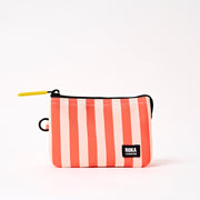 Roka Carnaby Wallet Coral Stripe Canvas Small