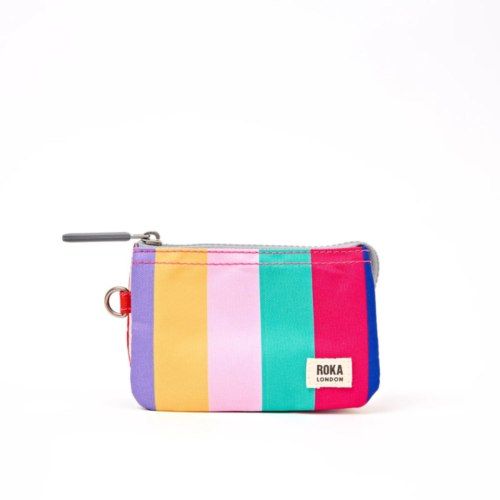 Carnaby Small Wallet in Wide Multi Stripe Canvas