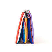 Carnaby Small Wallet in Wide Multi Stripe Canvas