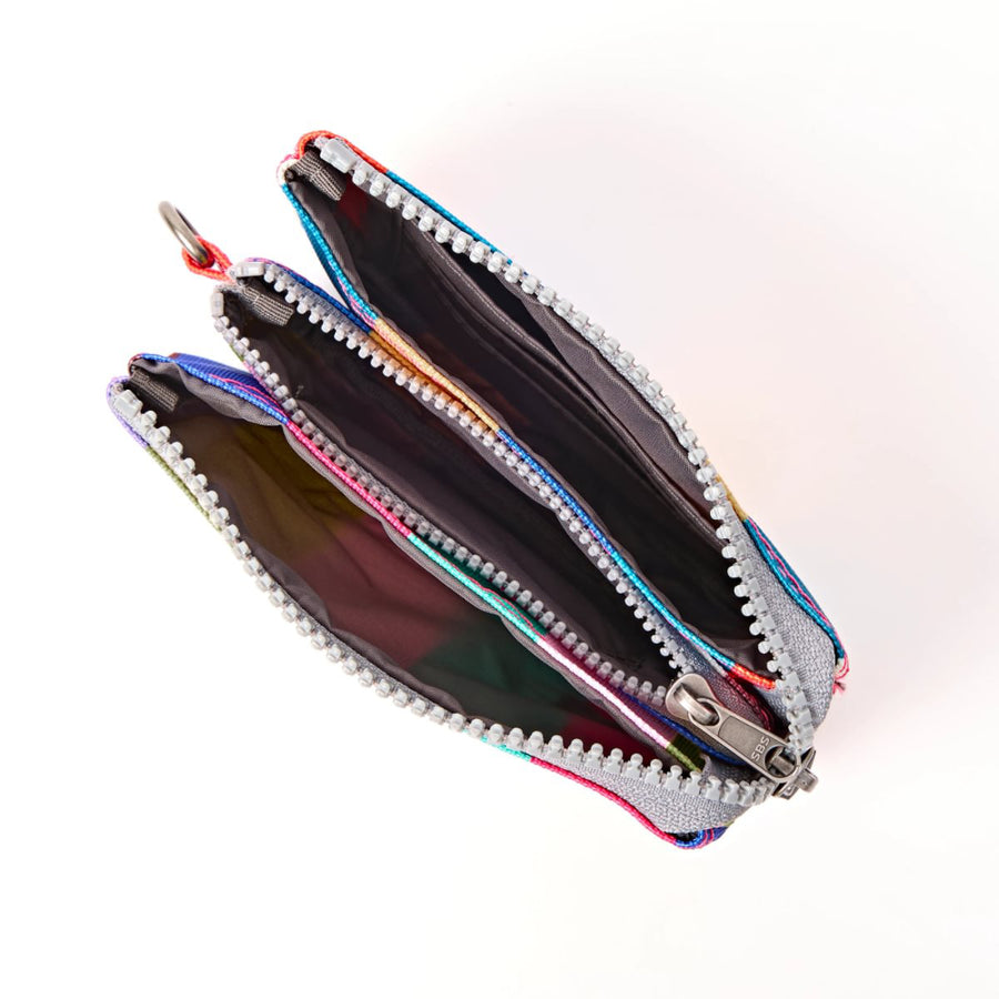 Carnaby Small Wallet in Wide Multi Stripe Canvas