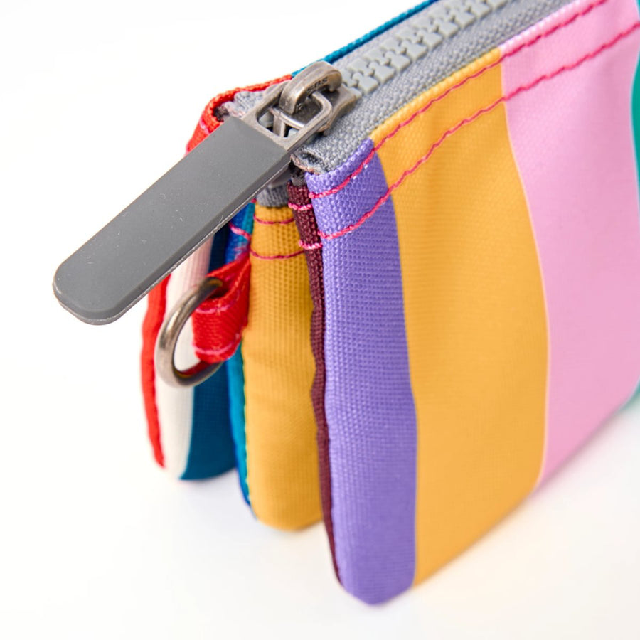 Carnaby Small Wallet in Wide Multi Stripe Canvas