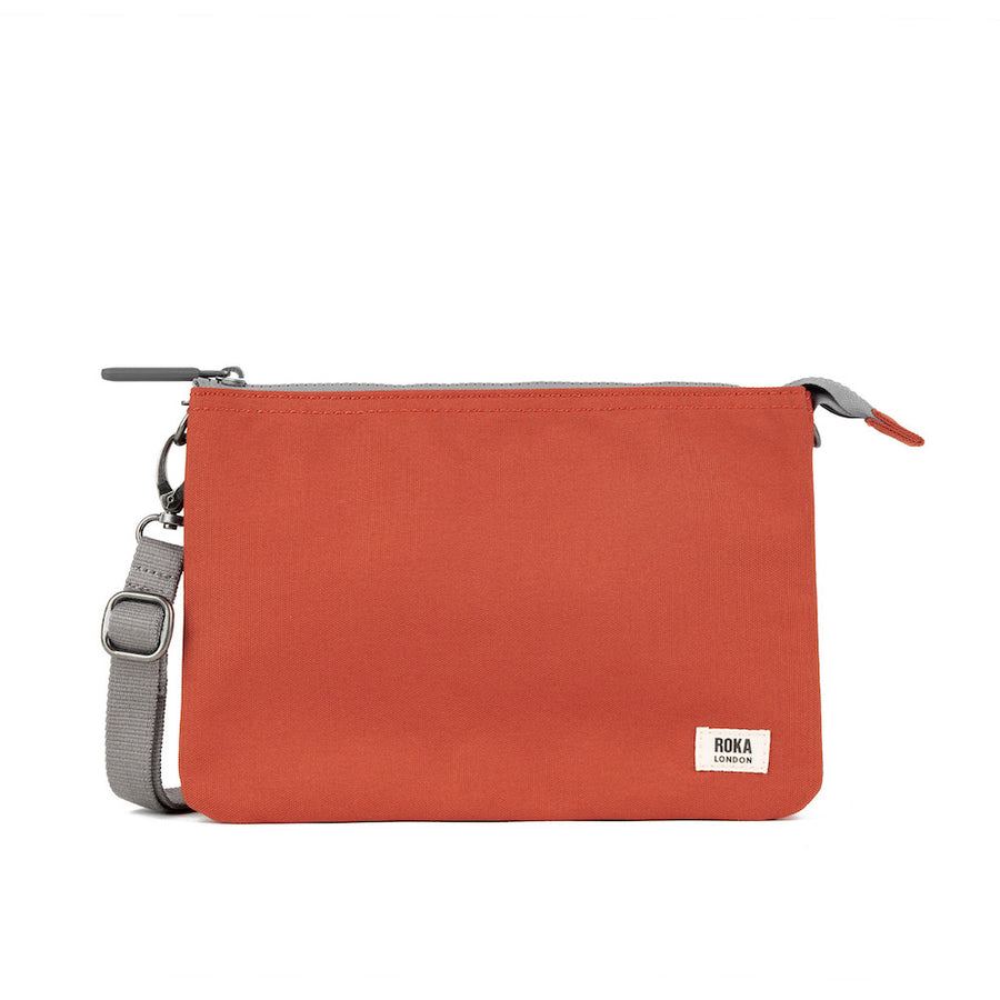 Roka Carnaby Crossbody Rooibos XL Recycled Canvas Bag
