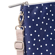 Carnaby Crossbody Bag in Navy Polka Dot Canvas