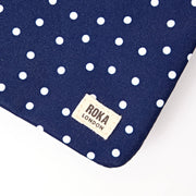 Carnaby Crossbody Bag in Navy Polka Dot Canvas