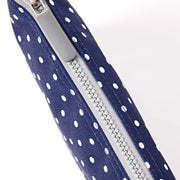 Carnaby Crossbody Bag in Navy Polka Dot Canvas