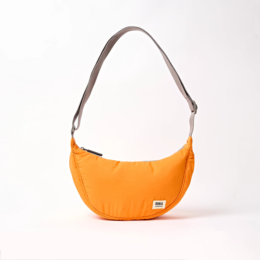 Roka Farringdon Half Moon Bag Jaffa Orange Taslon Small
