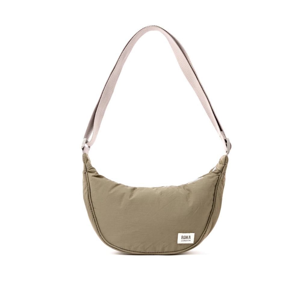 Farringdon Half Moon Bag in Basil Taslon