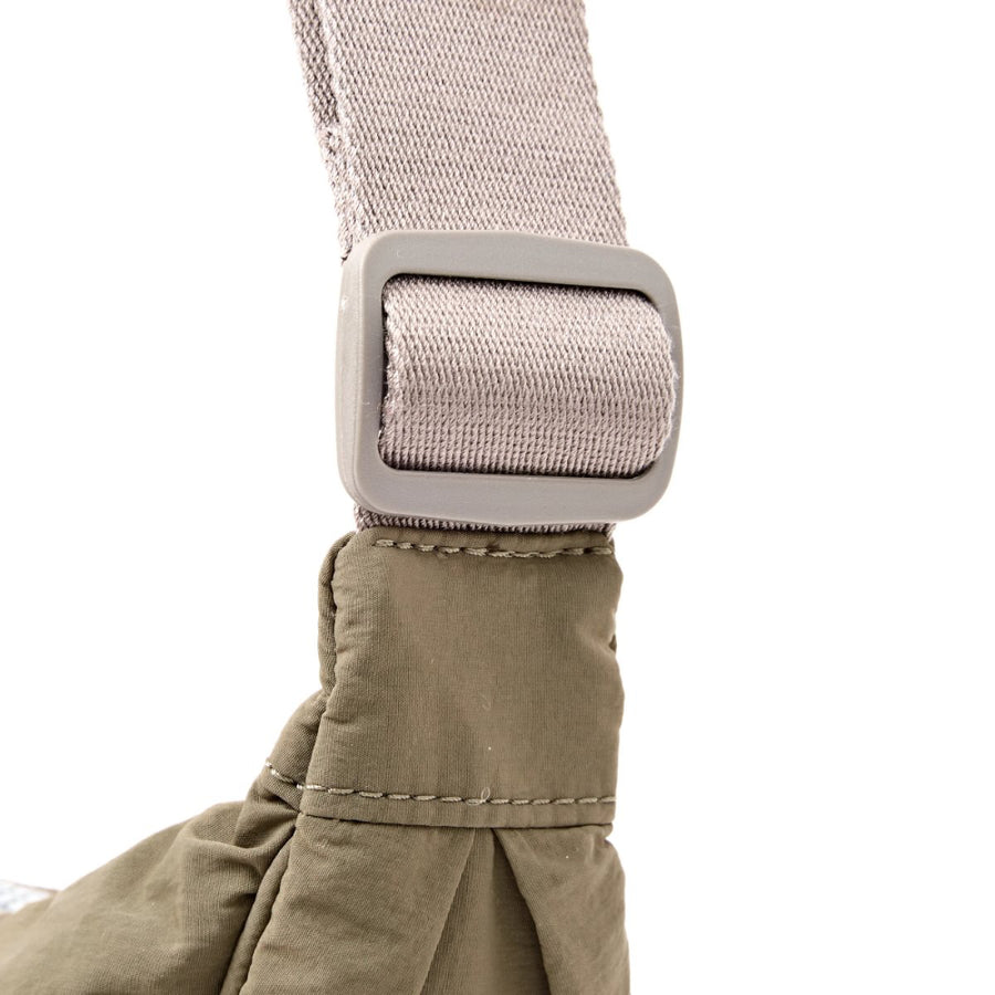 Farringdon Half Moon Bag in Basil Taslon