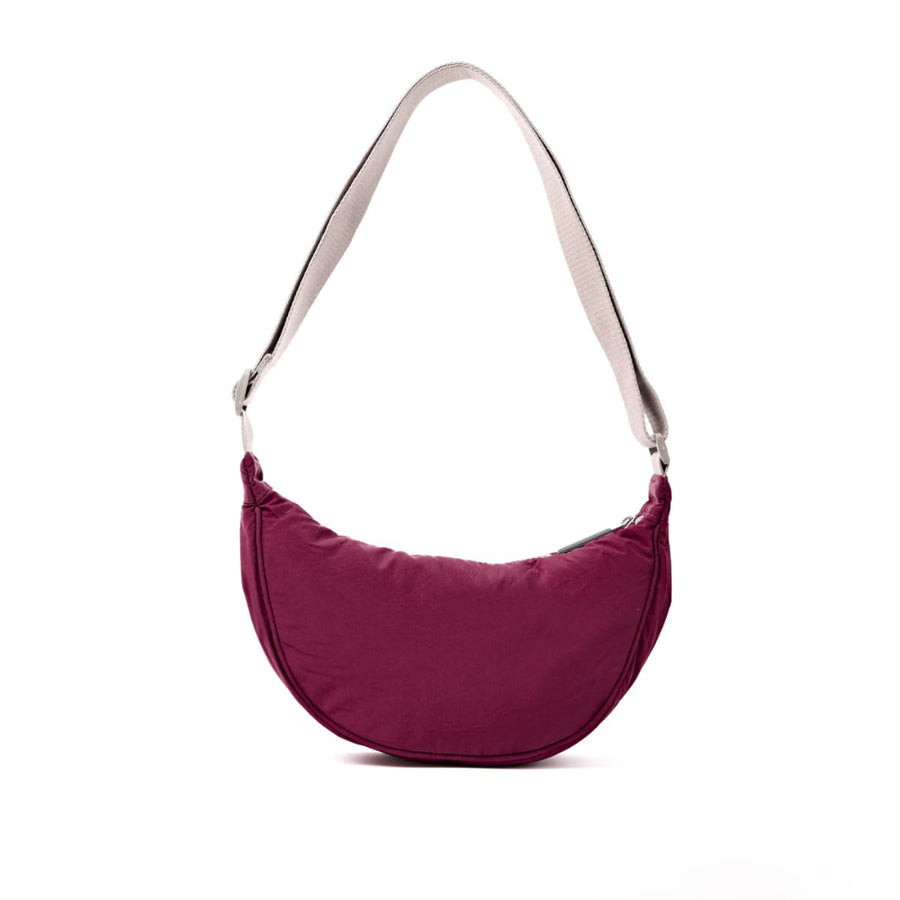Farringdon Half Moon Bag in Merlot Taslon