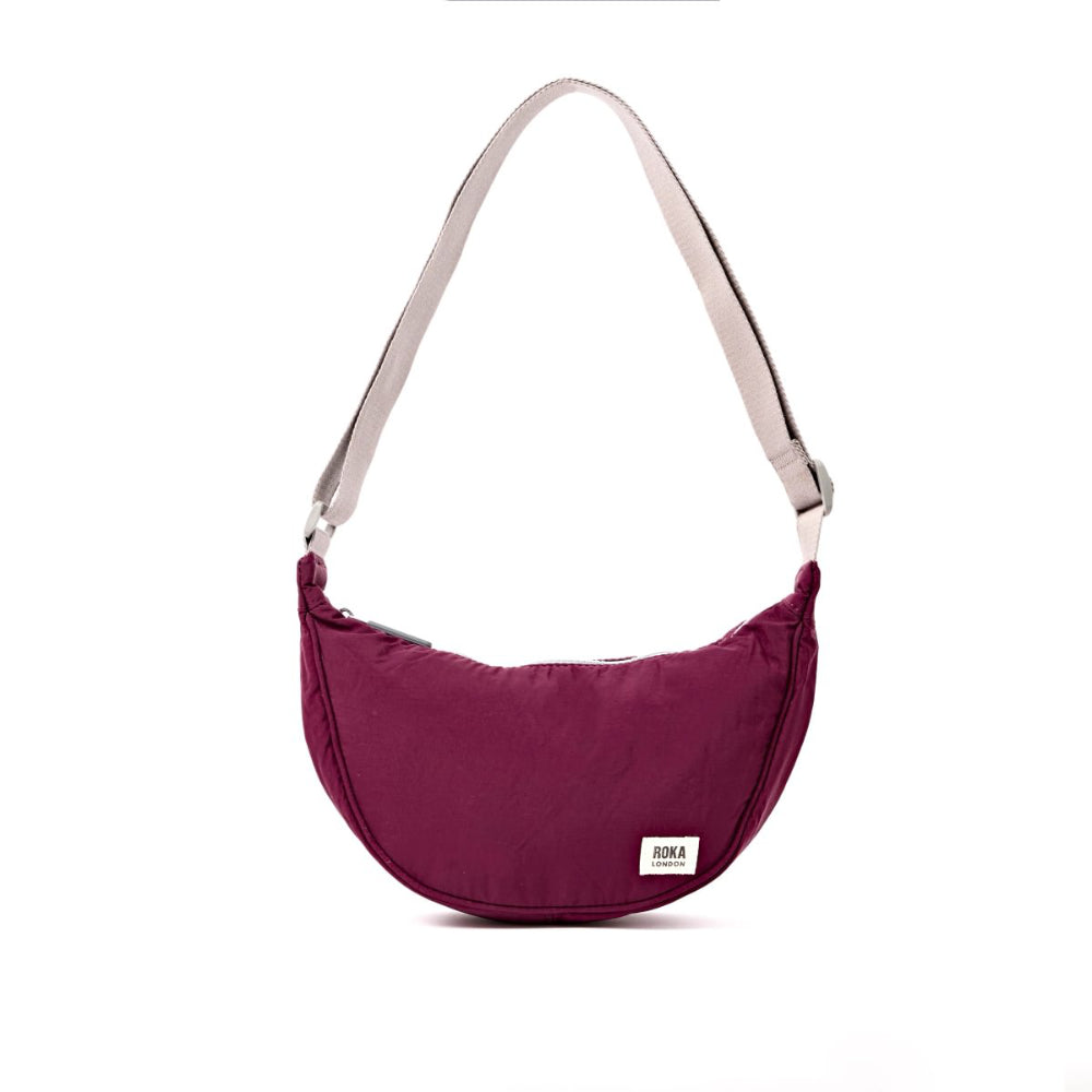 Farringdon Half Moon Bag in Merlot Taslon