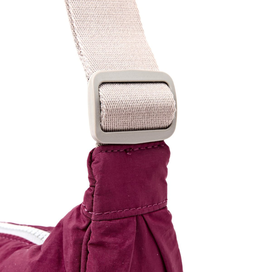 Farringdon Half Moon Bag in Merlot Taslon