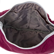 Farringdon Half Moon Bag in Merlot Taslon