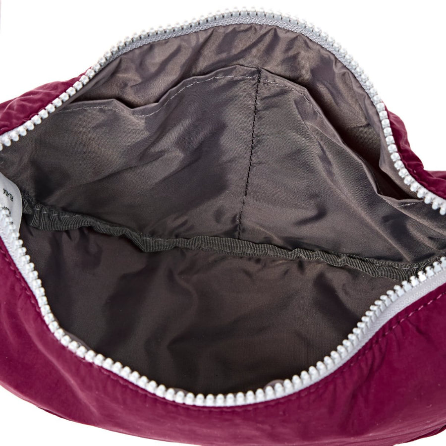 Farringdon Half Moon Bag in Merlot Taslon