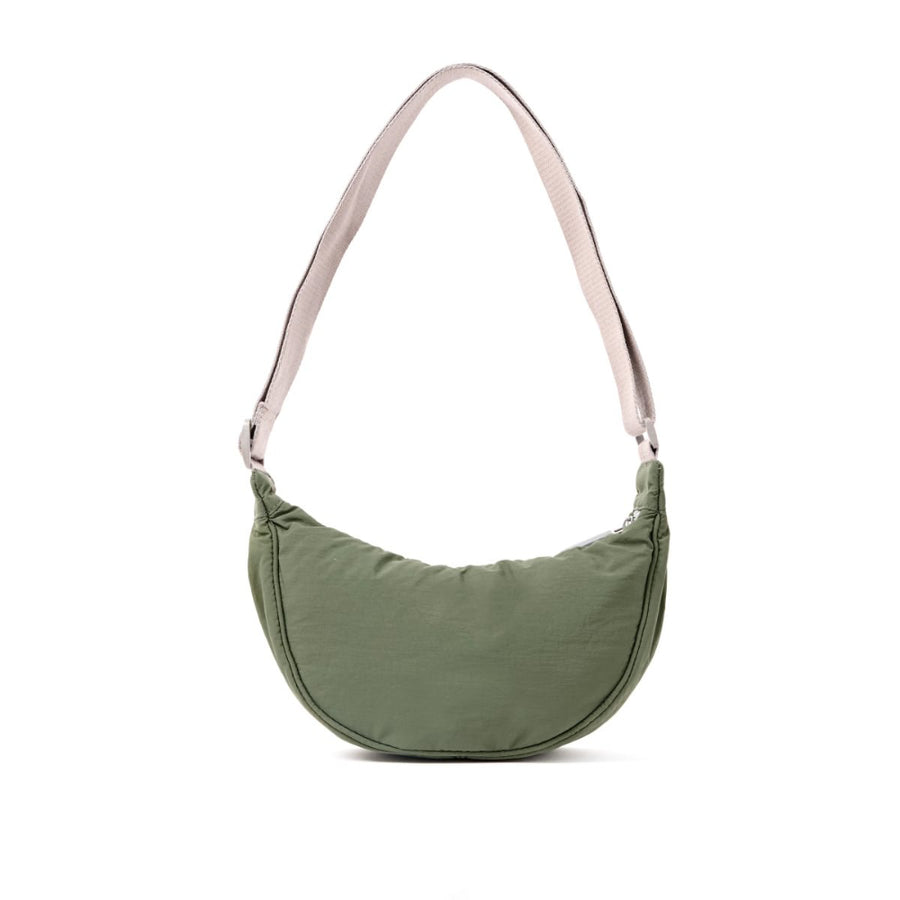 Farringdon Half Moon Bag in Olive Taslon