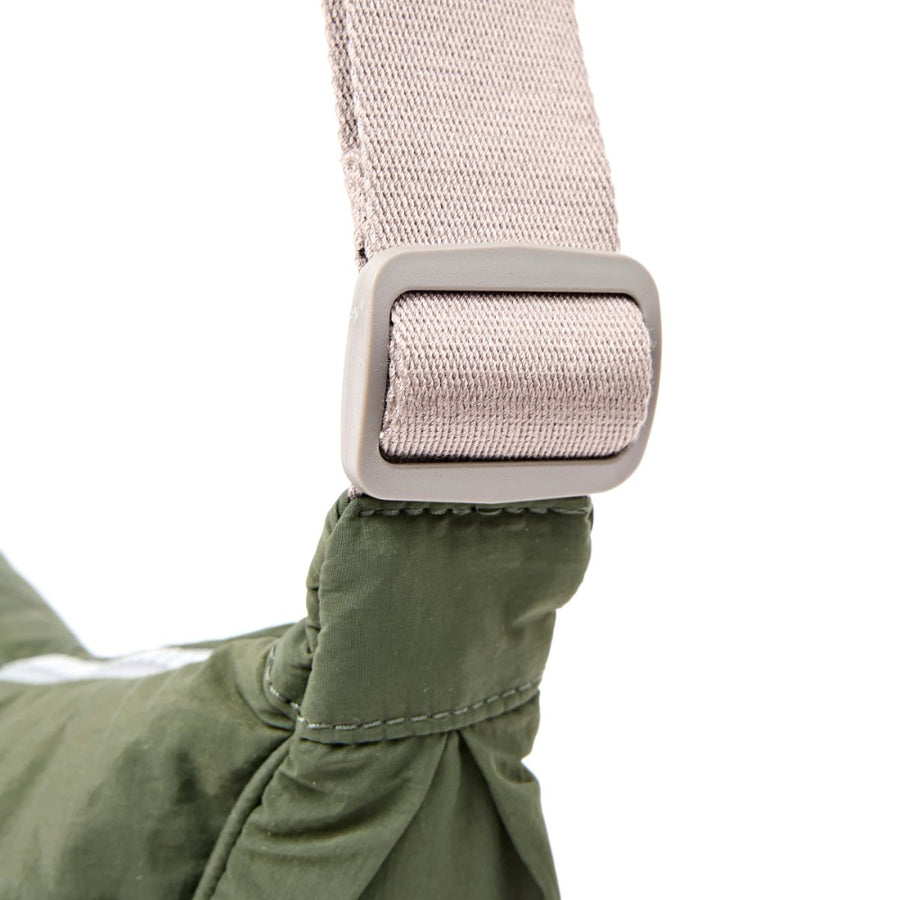 Farringdon Half Moon Bag in Olive Taslon