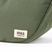 Farringdon Half Moon Bag in Olive Taslon