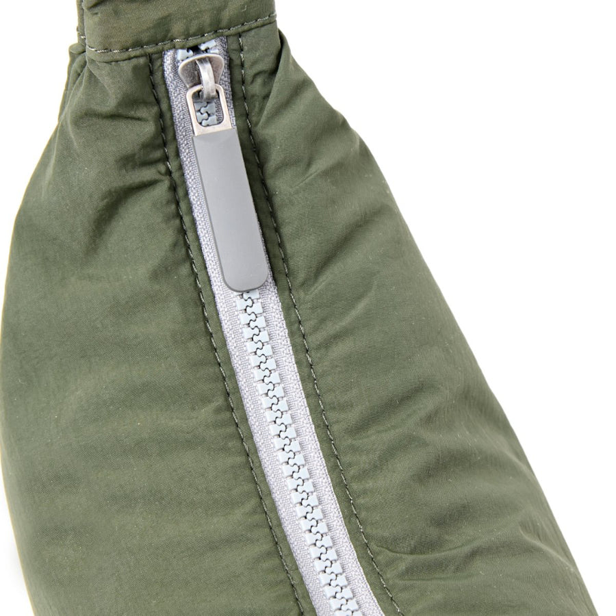 Farringdon Half Moon Bag in Olive Taslon