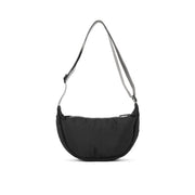 Roka Farringdon Half Moon Bag Black Taslon Small