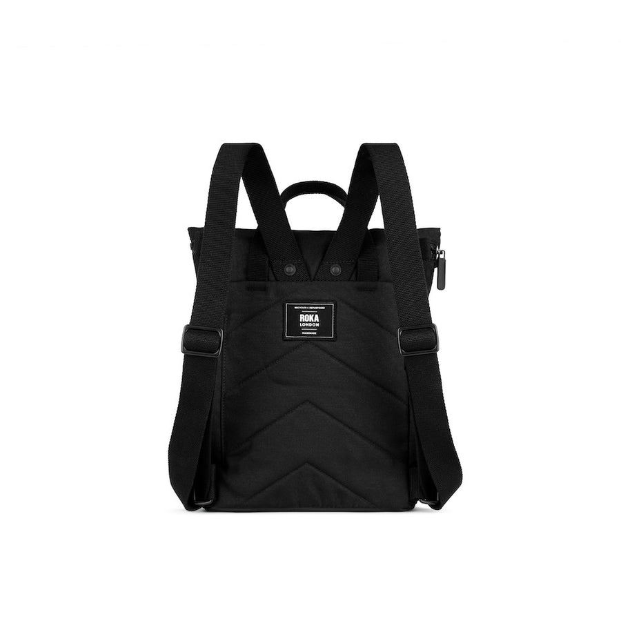 Roka Finchley A All Black Ash Small Recycled Nylon Bag