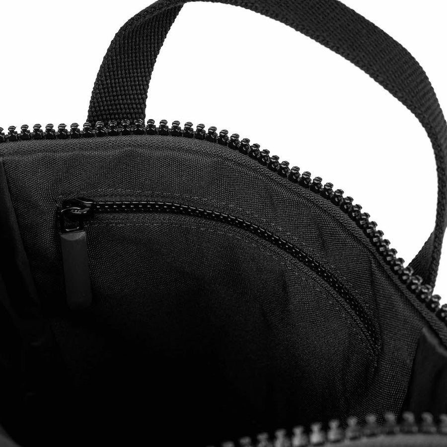 Roka Finchley A All Black Ash Small Recycled Nylon Bag