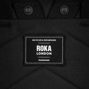 Roka Finchley A All Black Ash Small Recycled Nylon Bag