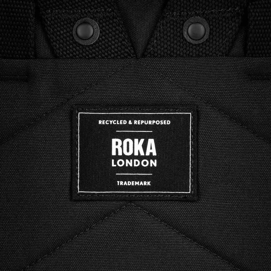 Roka Finchley A All Black Ash Small Recycled Nylon Bag