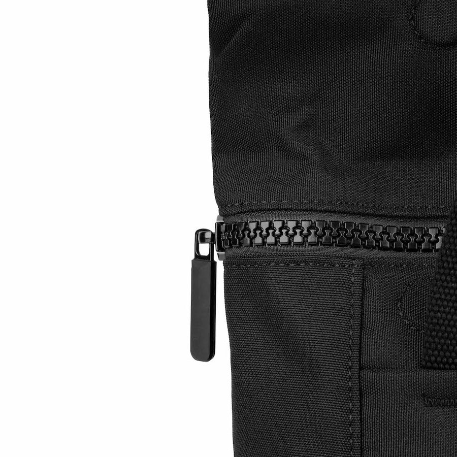 Roka Finchley A All Black Ash Small Recycled Nylon Bag