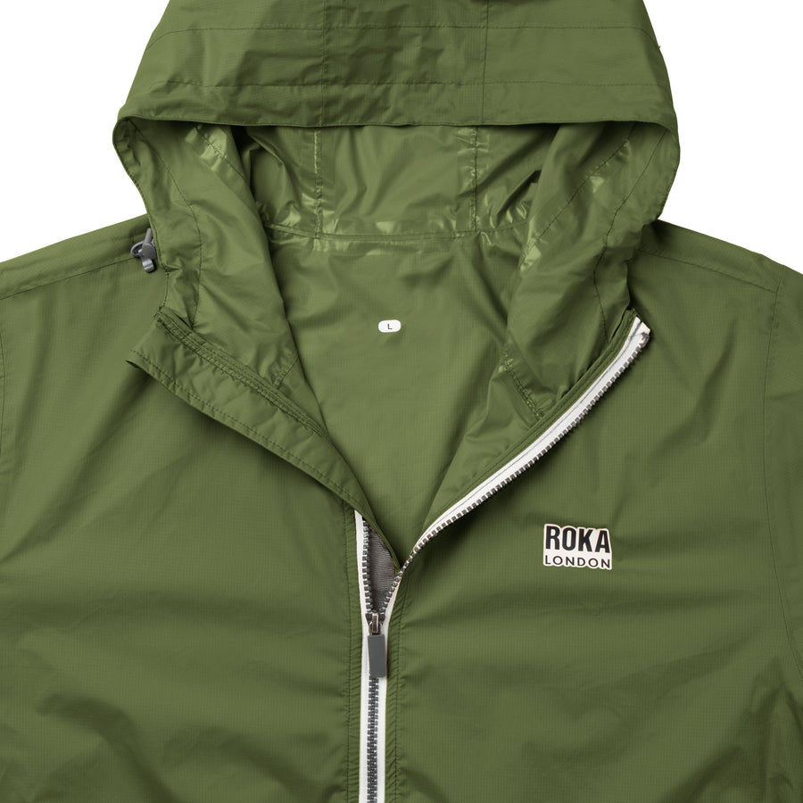 Roka Holborn Rain Jacket Avocado Ripstop
