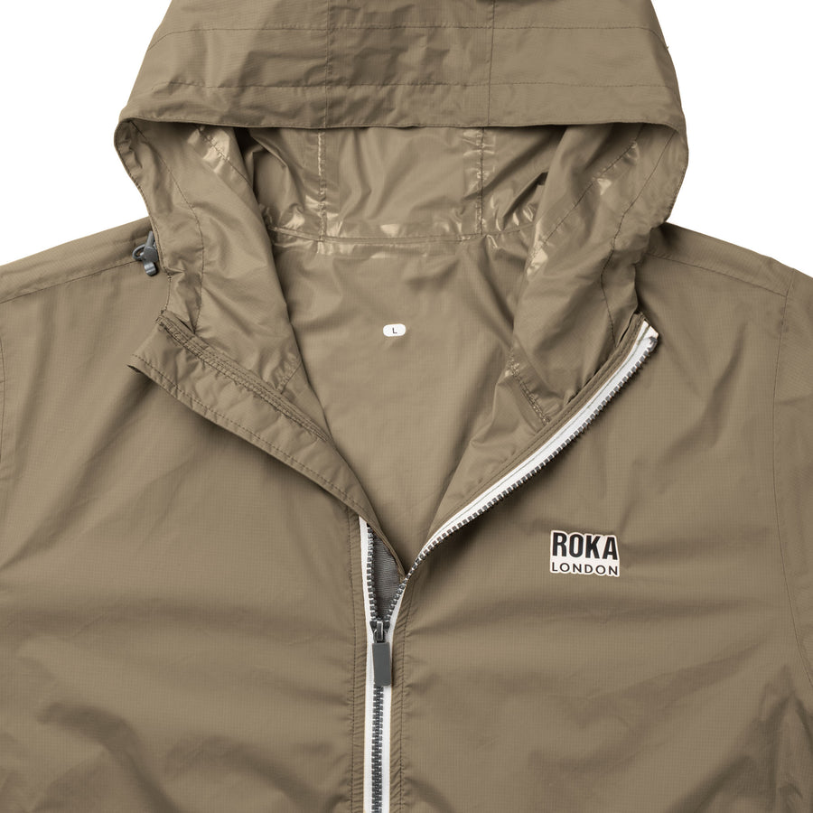 Roka Holborn Rain Jacket Taupe Ripstop